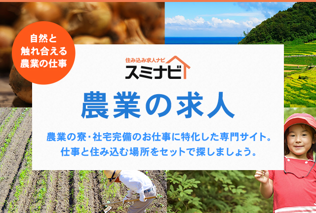 寮付きの住み込み農業・農家・果樹園求人